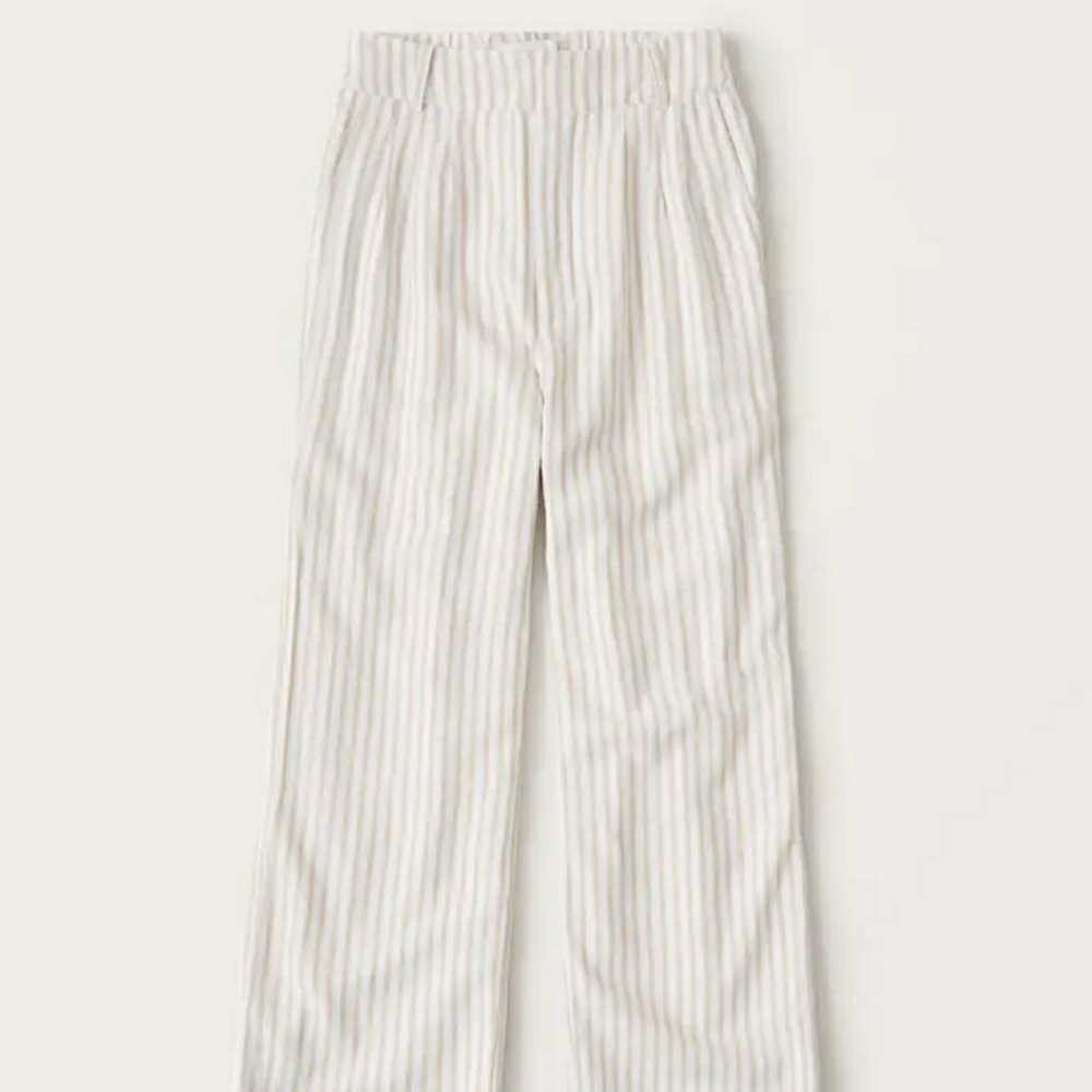 Abercrombie Lined Pleated Wide Leg Pants